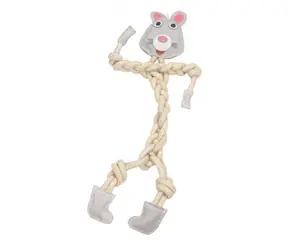animALL Hračka Mr.Roper Králík kůže+lano 57 cm/12 mm