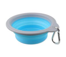 Dog Fantasy Miska cestovní skládací modrá 15x5cm