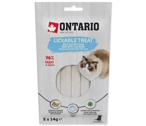 Ontario Lízací pochoutka extra tuňák a losos 5x14g