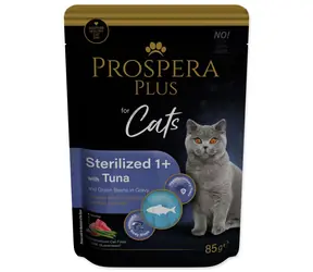 Prospera Plus Cat Sterilised 1+ Kapsička tuňák a zelené fazolky 85g