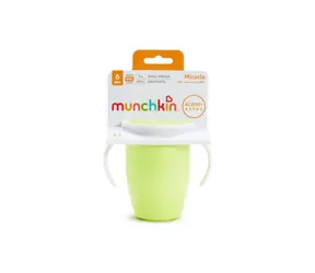 Munchkin - Juniorský netekoucí hrneček 360°s oušky 207 ml-zelený