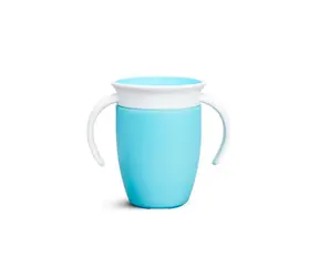 Munchkin - Juniorský netekoucí hrneček 360°s oušky 207 ml-modrý
