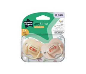 Tommee Tippee Šidítko C2N silikon Any Time 2ks | 0 - 6 měsíců