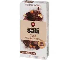 Les Cafés Sati Cacao Hazelnut Nespresso 10 ks