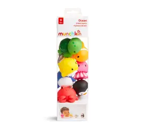 Munchkin Stříkající zvířatka do koupele, ocean, 8ks