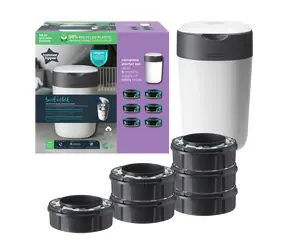 Tommee Tippee Twist & Click koš na jednorázové pleny + 6 náhradních kazet