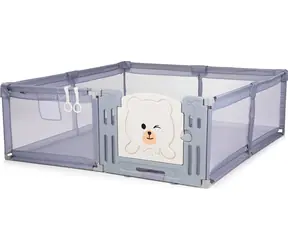 CHIPOLINO Dětská ohrádka s dveřmi Amico Grey