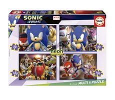 EDUCA Svítící puzzle Sonic Prime 4v1