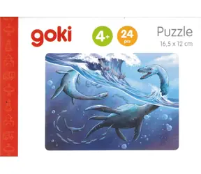 GOKI Dřevěné puzzle Dinosauři: Elamosaurus