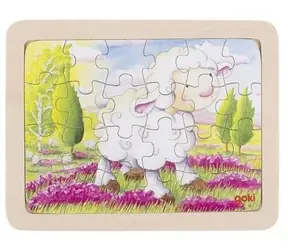 GOKI Dřevěné puzzle Ovečka
