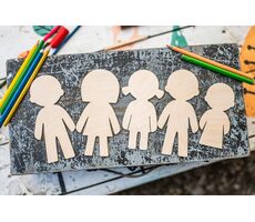 BeWooden Maluj a obkresluj - Rodina