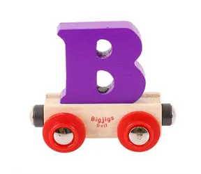 Bigjigs Rail Vagónek dřevěné vláčkodráhy - Písmeno B