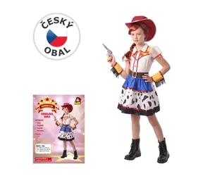 Made 09406 - Šaty na karneval - kovbojská dívka 120 cm - 130 cm