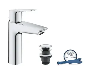 Grohe QuickFix Start - Umyvadlová baterie s výpustí Push-Open studený start chrom