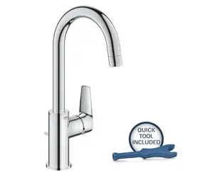 Grohe Start Edge - Umyvadlová baterie s otočným výtokem a výpustí chrom