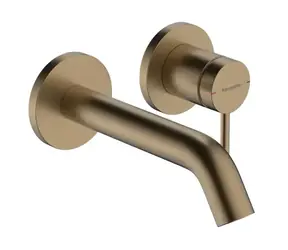 Hansgrohe Tecturis S - Umyvadlová baterie pod omítku | s výpustí | 2-otvorová instalace | EcoSmart | kartáčovaný bronz