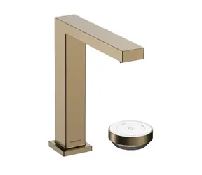 Hansgrohe Tecturis E - Umyvadlová baterie s výpustí | 2-otvorová instalace | CoolStart | EcoSmart+ | kartáčovaný bronz