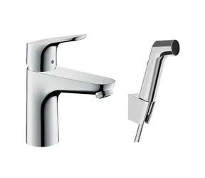 Hansgrohe Focus E2 - Umyvadlová baterie 100 | s ruční sprchou Bidette chrom
