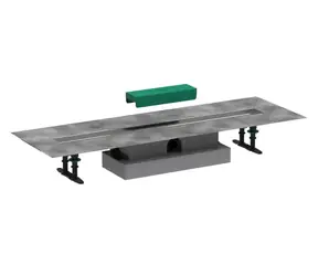 Hansgrohe uBox universal - Set pro plochou instalaci lineárního sprchového žlabu 80 cm | nerez