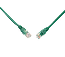 Solarix UTP CAT5E 0.5m non-snag proof zelená