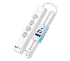 Meross Matter Smart Prodlužovačka s rychlým nabíjením - 4x AC vstup + 4x USB vstup