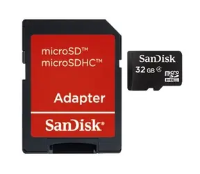 SanDisk microSDHC 32GB + adaptér