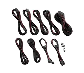 CableMod PRO ModMesh C-Series Kabel Kit pro Corsair AXi & HXi & RM - černo-tmavě červená