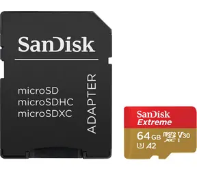 SanDisk Extreme microSDXC 64GB + adaptér