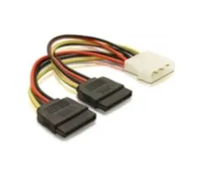 DeLock adaptér napájení z Molex 4-pin na 2x SATA 15-pin