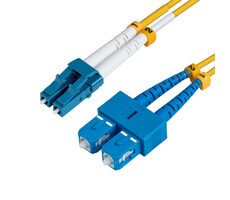 MicroConnect Optical Fibre Cable LC/SC Singlemode duplex OS2 2m žlutá