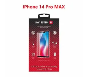 SWISSTEN FULL GLUE COLOR FRAME CASE FRIENDLY sklo pro Apple iPhone 14 PRO MAX černá