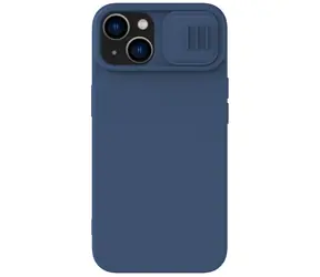 Nillkin CamShield Silky Magnetic Silikonový Kryt pro Apple iPhone 14 Plus modrá