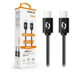 Aligator Datový kabel POWER 5A USB-C - USB-C 1.5m černá
