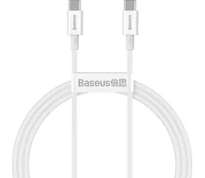 Baseus CATYS-B02 Kabel USB-C (M) - USB-C (M) 1 m bílá