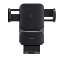 Baseus CGZX000001 Wisdom Držák mobilu do mřízky ventilace s bezdrátovým nabijením černá