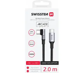 SWISSTEN Datový kabel pro notebooky USB-C - USBC 2m černá