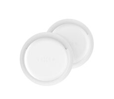 FIXED Silikonové nalepovací pouzdro Silky Sticker pro Apple AirTag double pack bílé