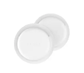 FIXED Silikonové nalepovací pouzdro Silky Sticker pro Apple AirTag double pack bílé