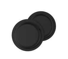 FIXED Silikonové nalepovací pouzdro Silky Sticker pro Apple AirTag double pack černé