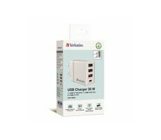 Verbatim USB nabíječka do sítě 30W bílá