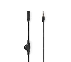 Nedis Stereo Audio kabel jack 3.5 mm (M) - jack 3.5 mm (F) 1.00 m černá