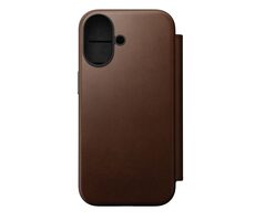 Nomad Modern Leather Folio pouzdro pro Apple iPhone 17 hnědá