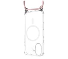 FIXED Pouzdro MagPure Neck s růžovou šňůrkou na krk pro Apple iPhone 17