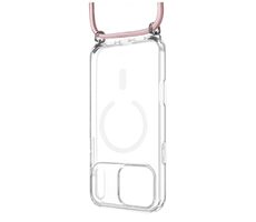 FIXED Pouzdro MagPure Neck s růžovou šňůrkou na krk pro Apple iPhone 17 Pro Max