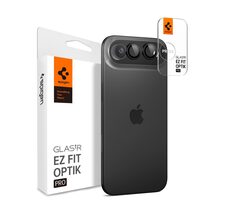 Spigen Glass tR EZ Fit Optik Pro 2 Pack ochranné sklo na čočku fotoaparátu pro Apple iPhone Air černá