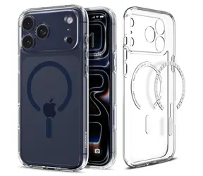 Spigen Ultra Hybrid MagSafe ochranný kryt pro Apple iPhone 17 Pro Max modro-čirá