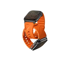 UNIQ Fluo magnetický řemínek pro Apple Watch 49/46/45/44/42/41/40 mm, Volt orange