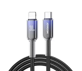Joyroom S-A42 Crystal-Clear Series Nabíjecí kabel USB-C (M) - Lightning (M) 30W 1.2m černá