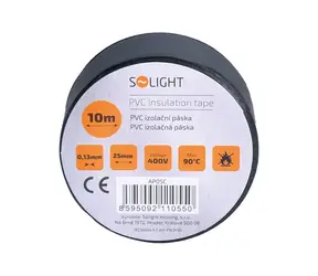 Solight AP05C izolační páska 25mm x 0.13mm x 10m černá