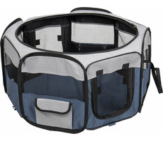Flamingo FLAVIO Ohrádka pro psy šedo-modrá 74x74x35cm